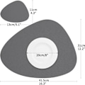 Miniatyrbilde 2 av 4: Bordstabletter Vaskbare, 6 stk. Placemats Vaskbare Oval, Varmebestandig Lær