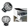 Miniatyrbild 4 av 5: Takrännsfilter, praktiskt set om 4, plast, sil, skydd, vattenflöde, Ø 12 cm, svart