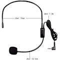 Miniatyrbilde 7 av 8: Sett med 2 headset-mikrofoner, fleksibel kablet mikrofonarm for stemmeforsterker, lærere, foredragsholdere, trenere, presentasjoner, seniorer og mer Svart Svart Svart