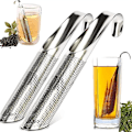 Miniatyrbillede 1 af 5: 2x Tesil i rustfrit stål med net - Teinfuser med metallook Metal look one size