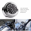 Miniatyrbillede 3 af 5: 2 stk. Motorcykel Quartz Ur og Termometer 7/8 Tommer Vandtæt Cykelstyr Ur Aluminium Unive zdq