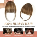 Miniatyrbilde 2 av 5: TG Clip-in Bangs 100% Ekte Menneskehår Bangs Clip-in Hårførlengelser