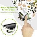 Miniatyrbild 2 av 4: Ergonomisk Musmatta med Handledsstöd, Söta Musmattor med Halksäker PU-Bas för Hemmakontor, Arbetsstudie, Enkel Skrivning & Smärtlindring, Vacker Creamy White