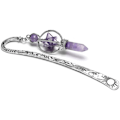 Miniatyrbillede 4 af 4: Metallisk Amethyst Krystal Bogmærke Krystaller Ædelsten Vedhæng - Perfekt