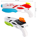 Miniatyrbild 4 av 4: Vattenpistoler för pojkar - 420 ml supervattenpistoler för barn Vuxna-poolleksaker Vattenkrig med kraftfull ström (2-pack svart och röd)