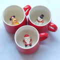 Miniatyrbillede 3 af 5: 3D Julnisse Kaffe Kops, Sød Håndlavet Keramisk Tekop Jul Fødselsdagspresente, Mors Dag Gave