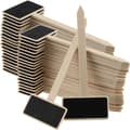40-pack Trädgårdsetiketter för grönsaker, 14 x 6 cm, Mini-tavlor i trä, för trädgårdar, växter