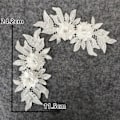Miniatyrbillede 3 af 5: 2 stk 3D Blonderi Applikationslapper, Sy på Broderi Blonderi Blomstermønster