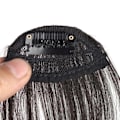 Miniatyrbillede 3 af 4: TG Air Fringe Bangs Hårklip Front Hårstykke Falske Extensions Hår Sort