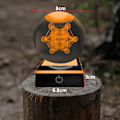 Miniatyrbillede 2 af 7: 3D Krystal Kugle Natlampe med LED-base, Metatrons Kube Design til Dekoration metatron cube