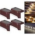 Miniatyrbillede 1 af 5: LED Solcelle Trinlampe Terrasse Varmt Hvid Trappe Lys Vandafvisende Havegård Dekoration Udendørs Balkon Lampe Stibelysning til Hæk Brown White Light 1PCS