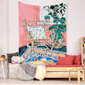 Miniatyrbild 3 av 5: Wekity Botanisk Boho Hemtapet Estetisk Konst Hem Bakgrund Tyg Ornament Present Mandala Gobeläng Ornament (ZJ825-66, 51 X 59 tum)