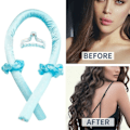 Miniatyrbild 5 av 5: TG Värmefri silkeshårtejp Locktång Curlingtejp Hårklämma Lazy Natural Soft Wave DIY Curler Stylingverktyg för sänggåendet över natten (blå)