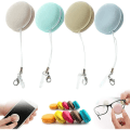 Miniatyrbillede 1 af 5: Galaxy 4 stk Mobil Nøglering, Genanvendelig Macaron Formet Mobiltelefon Skærm Glasrenser