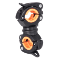 Miniatyrbillede 1 af 5: Ficklampsholder, cykel Cykel LED Lys Lommelygte Lommelygte Monteringsholder Sort og Orange