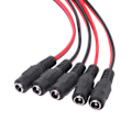 Pikkukuva 3 / 5: 5 kpl 5,5x2,1 mm naarasovittimia DC-virran CCTV PSU-pigtail-kaapelilähtöön 1