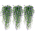 Miniatyrbillede 1 af 9: 69 mesh eukalyptus kamelia vin efeu blandet farve simulering grøn plante pengeblad vægophæng lille lotus Dark Purple
