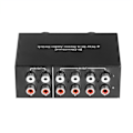 Miniatyrbild 3 av 5: 4-vägs dubbelriktad RCA Stereo Audio Switch 2 In 4 Out eller 4 In 2 Out L/R Jack Ljudkanal RCA Audio Switcher Selector