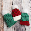 Miniatyrbilde 3 av 5: Julfest 2022 Barnstickning Hold varm Pompom Hattstickning