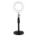 Miniatyrbillede 2 af 5: Puluz 4,7\" USB 3-trins Dæmpbar LED Ring Videolys med Bordstativ LED-ring Sort og Bordstativ