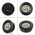Miniatyrbild 3 av 4: 4st Mini LCD-display Rund Digital Termometer Hygrometer