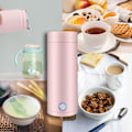 Miniatyrbillede 3 af 5: 1 x Mini Rejsekedel, 400 ml Lille Kedel i Rustfrit Stål, Pink, 3-i-1 Elektrisk Kop, Velegnet til Te, Mælk og Kaffe