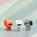 Miniatyrbillede 5 af 5: Mini Sød Bærbar Robot Bluetooth Højttaler (Grå)