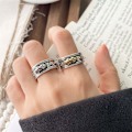 Miniatyrbild 3 av 9: Pixiu-ring för kvinnor för att locka till sig välstånd, europeisk och amerikansk överdriven smyckedesign, nisch retro nationell stil 925 silverring bleknar inte 338 Pixiu (opened on 9th) Adjustable opening