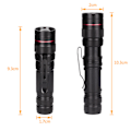 Miniatyrbilde 2 av 5: Svart LED UV lommelykt 395nm lys, 3 moduser, svart, 1 stk