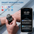 Pikkukuva 3 / 5: Älykello (Vastaa/Soita puheluihin) IP68 Vedenkestävä 1,32 tuuman Military Tactical Fitness Watch Tracker Androidille ja iOS:lle Ulkoilmakäyttöön Urheilukello (musta)