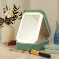 Miniatyrbillede 2 af 4: pc Pink Multifunktionel LED-lys Make-up spejl Make-up taske