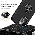 Miniatyrbillede 3 af 5: Til iPhone 15 Pro Max Hybrid etui med Finger Ring - Sort Sort