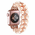 Miniatyrbild 2 av 3: Pärlarmband Kompatibelt med Klockarmband 42/44/45/49mm iWatch Series 8/7/6/5/4/3/2/1, Artificiellt Stretchigt Bling Diamantsmyckesarmband, A