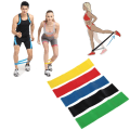 Miniatyrbillede 4 af 5: 5 stk Unisex Booty Hip Circle Loop Resistance Bands Bælte Træning Fitness Ben Lår Glute Butt Squat Sport Gym Udstyr Rosa