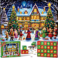 Miniatyrbillede 4 af 4: Puslespil Julekalender 2023, 1008 Puslespilsbrikker 24 Dages Jule-nedtælling Julekalendere