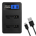 Miniatyrbillede 4 af 5: Bekvem og bærbar NB6L LCD Dobbeltpladslader Kamera Batterilader til SX530HS,SX610HS,SX710HS,SD1200IS Batteri