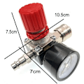 Miniatyrbilde 3 av 4: Trykkregulator, 1/4\" trykkreguleringsventil med hann/hunn-kobling, justerbar trykkventil for luftkompressor