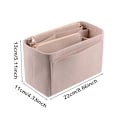 Miniatyrbild 2 av 4: Filt Handväska Organizer Damväska Organizer Insats och Foder Reseförvaring Kosmetiska Fickor Väska i Väska Handväska Organizer Väska Insert Tote