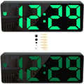 Digital väckarklocka med stor LED, snooze, USB, justerbar ljusstyrka - för sovrum och kontor
