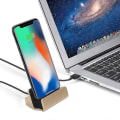 Miniatyrbillede 3 af 5: Iphone Desktop Ladestation Hurtig Opladning Data Synkronisering Stativ, Guld