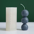 Miniatyrbillede 3 af 5: 3D Formstøbeform, Bollar Støbeform Silikon Lysform Til Lysfremstilling Kalebas Støbeform 3 Efter Hinanden Boller Geometrisk Form
