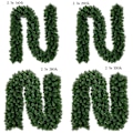 Miniatyrbillede 2 af 9: Juledekorationer i rattan, kunstig gran, krypteret juletræsgirland, rattanring-vedhæng, juledekoration 2 large buckets/72pcs