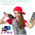 Miniatyrbild 4 av 5: TG Trådlös Bluetooth-mikrofon för barnkaraoke (svart), 5-i-1 bärbar