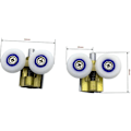 Miniatyrbild 4 av 4: 4-pack duschdörrshjul - Duschhjul - Skjutskenor - Stödarm av mässing med 25 mm diameter hjul för duschvägg, duschrum