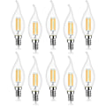 Miniatyrbillede 1 af 5: 10 stk. 4W LED pære E14 470LM flammelys kold hvid 6000K, ikke dæmpbar, 360° spredningsvinkel