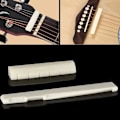 Miniatyrbilde 4 av 5: Akustisk gitar sadel og mutter, ren bein, elfenbensfarget, for 6-strengs