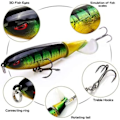 Miniatyrbillede 4 af 5: Topwater fiske-agn sæt, flydende roterende hale fiske-agn lokkemad hårdt agn krog/fiskesnøre til ferskvand saltvand karpe aborre gedde.