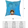 Miniatyrbillede 4 af 5: Komfortabel og holdbar One Piece Luffy Tegneserie Fire Sæsoner Kaste Pudebetræk Hjem Dekorativt Stue Soveværelse Sofa Pudebetræk Størrelse 18 \" X18