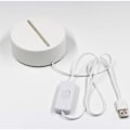 Miniatyrbilde 2 av 5: WJ 3D Illusionslampe Havfrue Stemningslys 7 Fargeskiftende Akryl LED Nattlys USB-kabel Soverom Skrivebordsdekorasjon