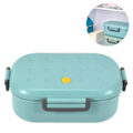 Miniatyrbild 3 av 5: Läcksäker Bento Lunchbox/Metallbehållare med Isolerad Lunchpåse BPA-fri 1000 ml, Blå